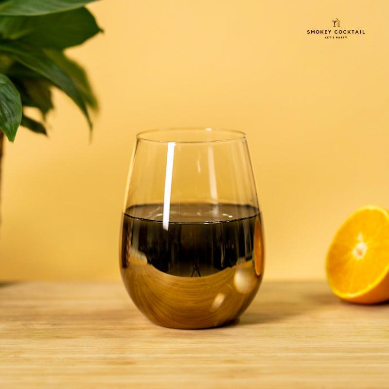 Golden Glow Tall Glasses - Set Of 2 - Smokey Cocktail