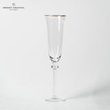 ALLGRA CHAMPAGNE GLASS WITH GOLD RIM - SET OF 2