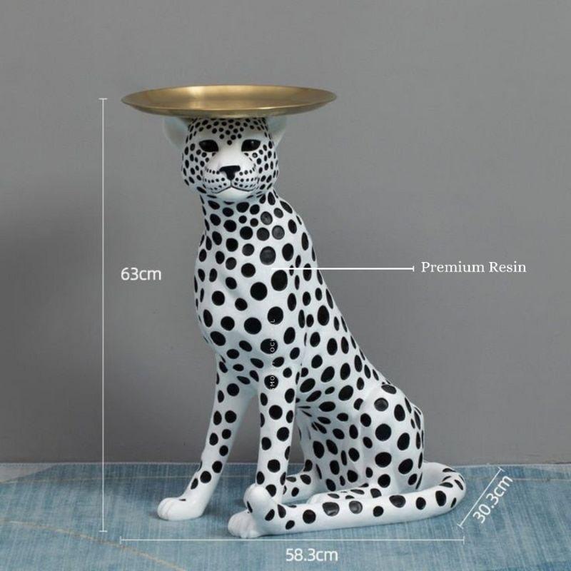 FORTUNE LEOPARD SIDE TABLE - Smokey Cocktail