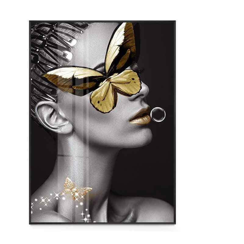 BUTTERFLY ON EYE WALL PAINTING - Smokey Cocktail