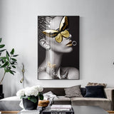 BUTTERFLY ON EYE WALL PAINTING