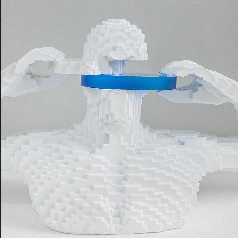 BUILDING BLOCK RESIN SCULPTURE - Smokey Cocktail