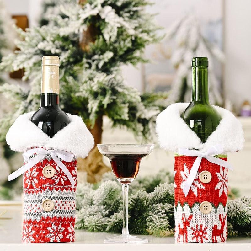 FUR WINE COVER - SET OF 2