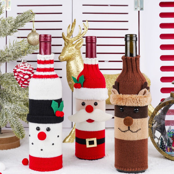 CUTE KNITTED WINE BOTTLE COVER