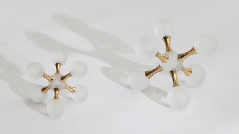 MOLECULAR CRYSTAL DESKTOP DECOR SET OF 2 - Smokey Cocktail