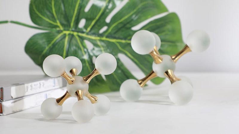 MOLECULAR CRYSTAL DESKTOP DECOR SET OF 2 - Smokey Cocktail