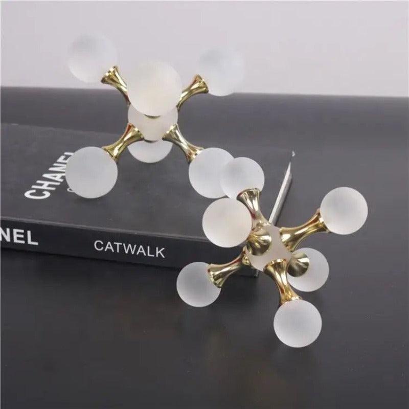 MOLECULAR CRYSTAL DESKTOP DECOR SET OF 2 - Smokey Cocktail