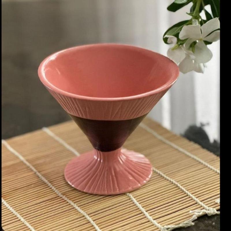 PINK PORCELAIN MARTINI GLASS - Smokey Cocktail