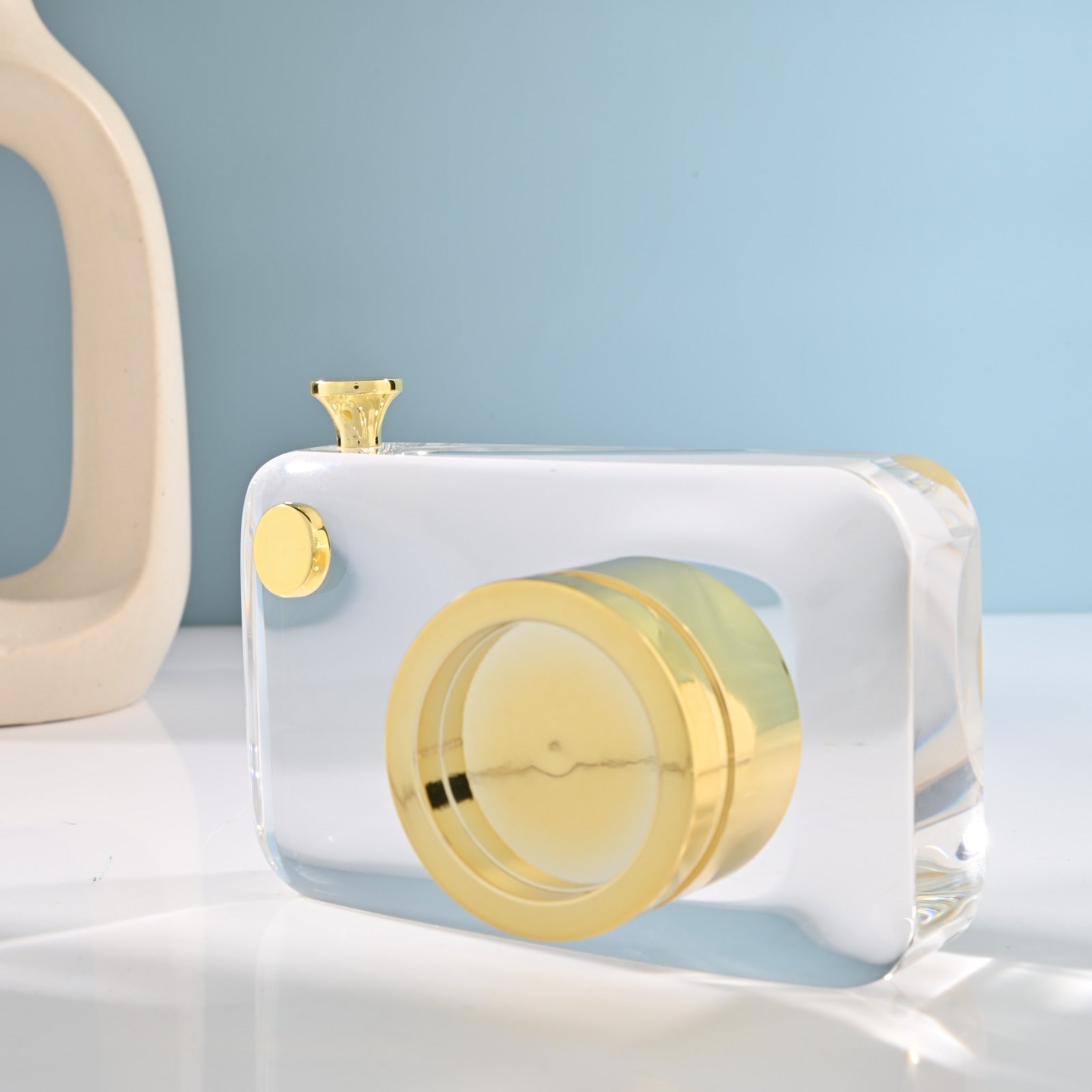 Camera Shape Crystal Decor