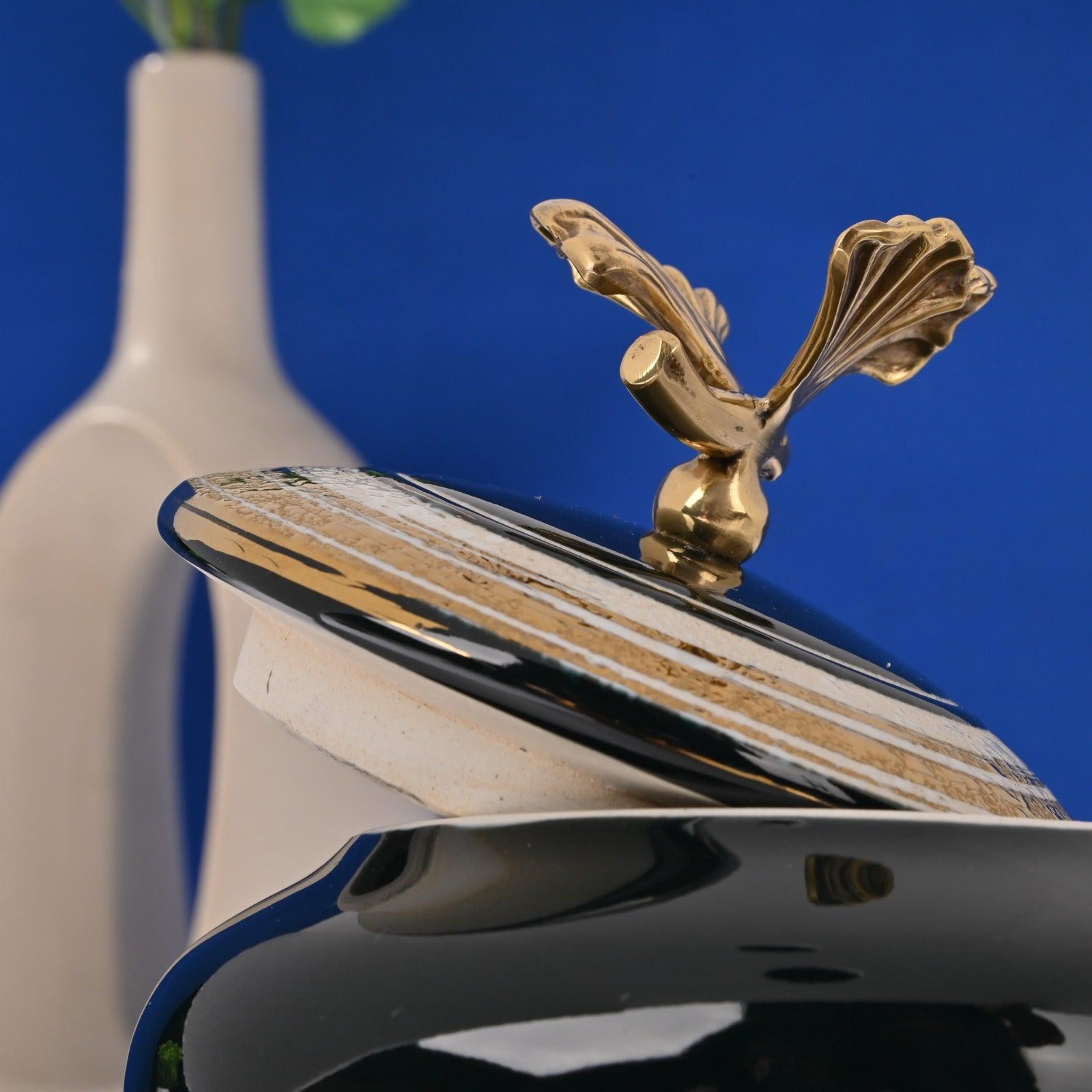 ROYAL PORCELAIN JAR WITH METAL TRIM - Smokey Cocktail