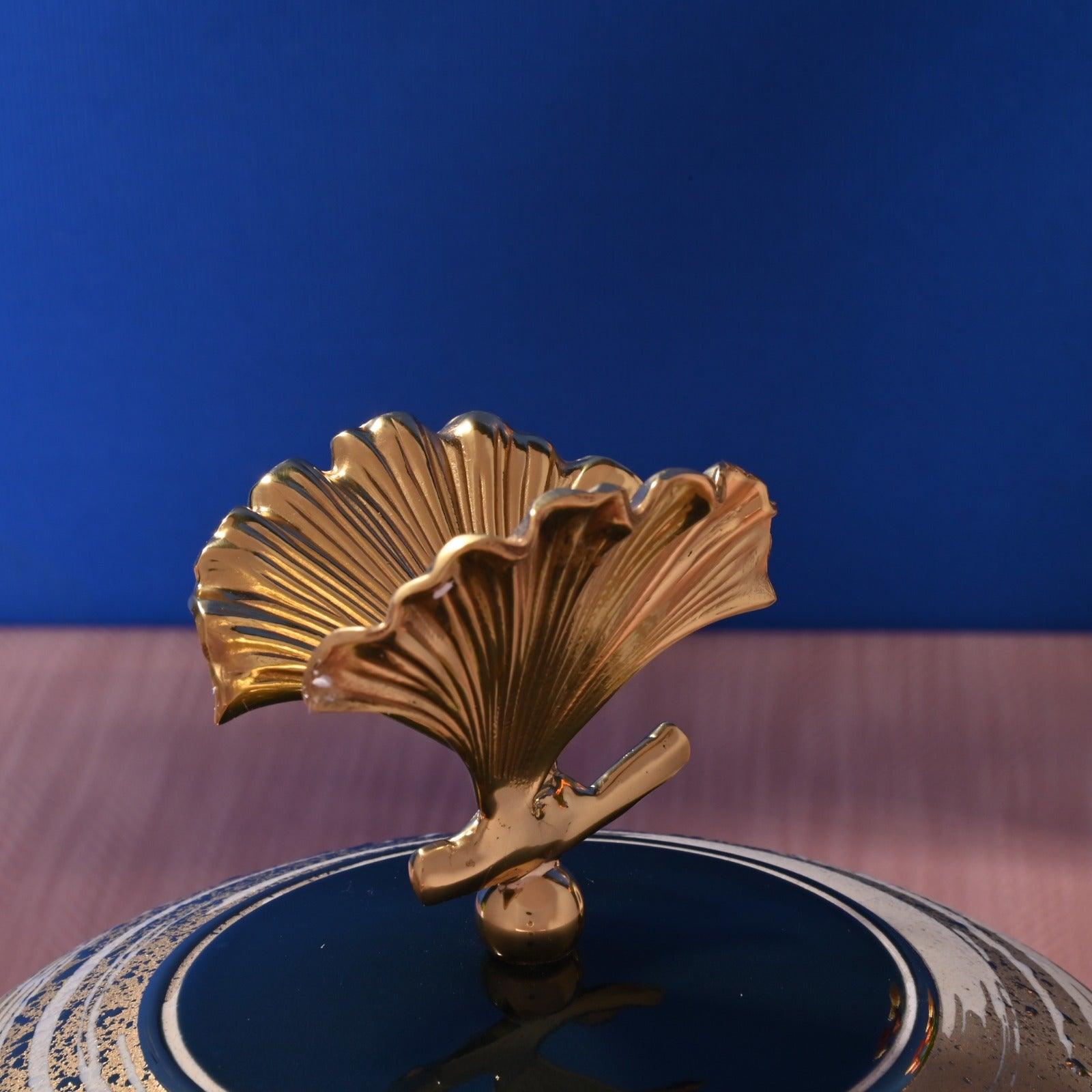 ROYAL PORCELAIN JAR WITH METAL TRIM - Smokey Cocktail