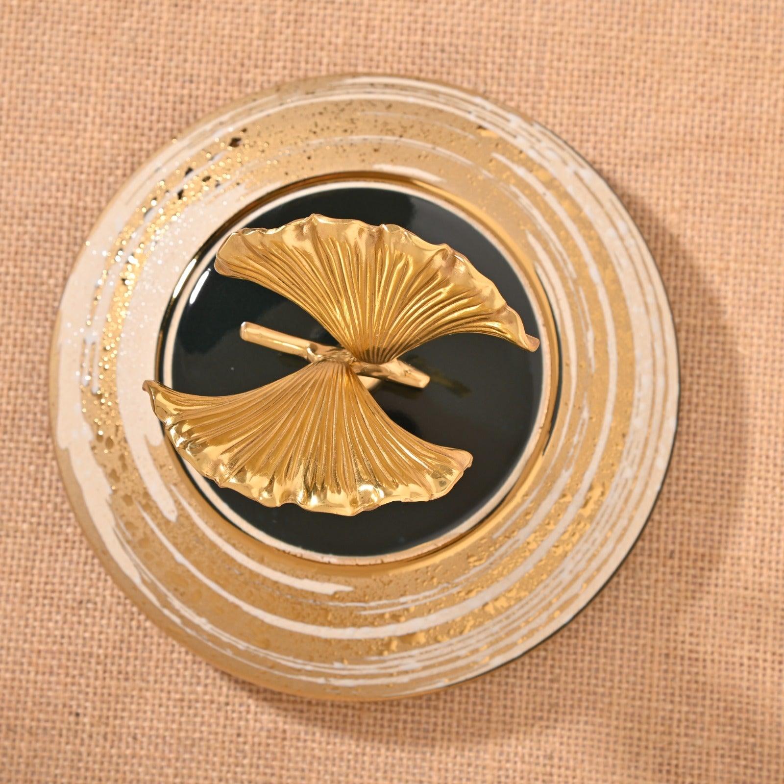 ROYAL PORCELAIN JAR WITH METAL TRIM - Smokey Cocktail