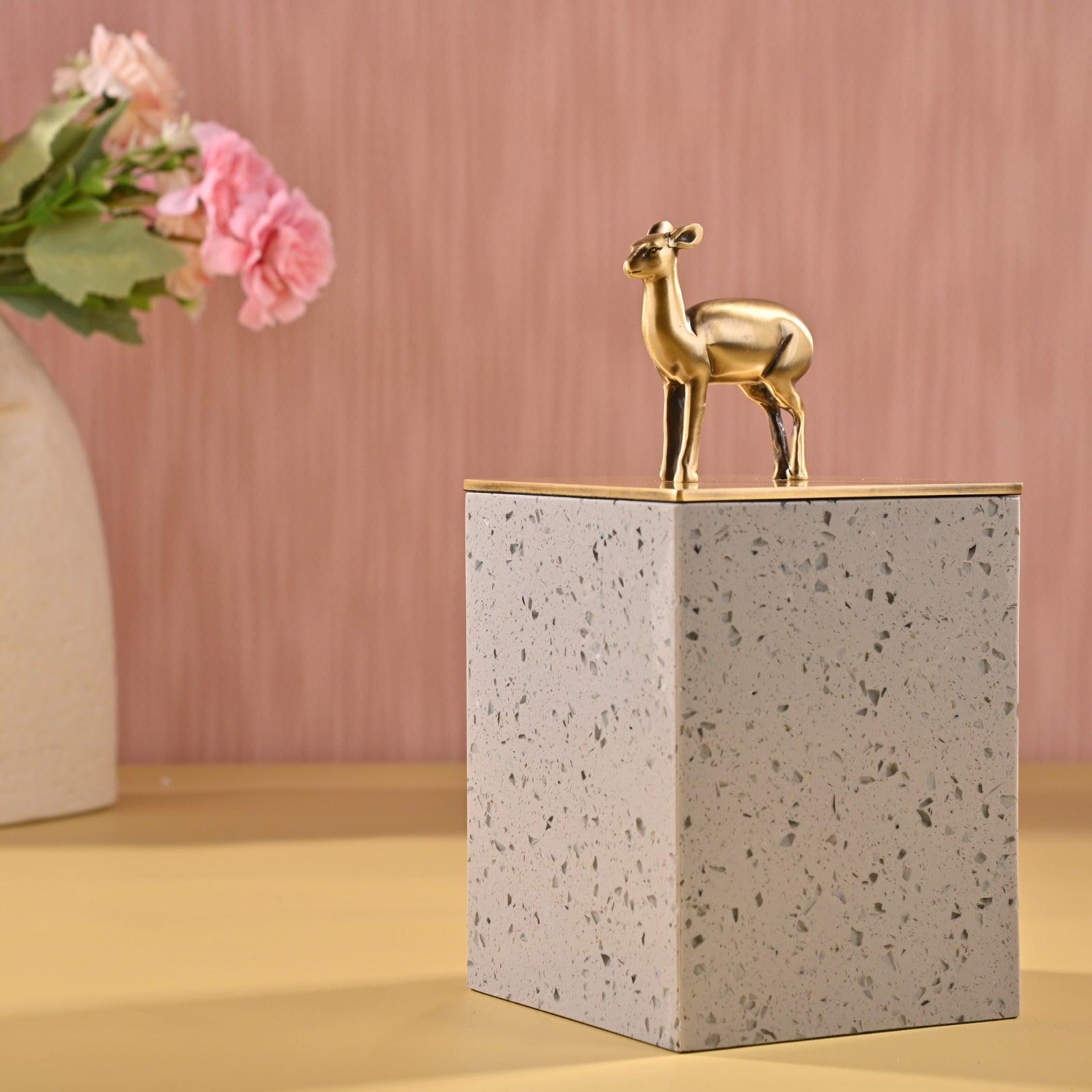 DECORATIVE BRASS STORAGE BOX - Smokey Cocktail