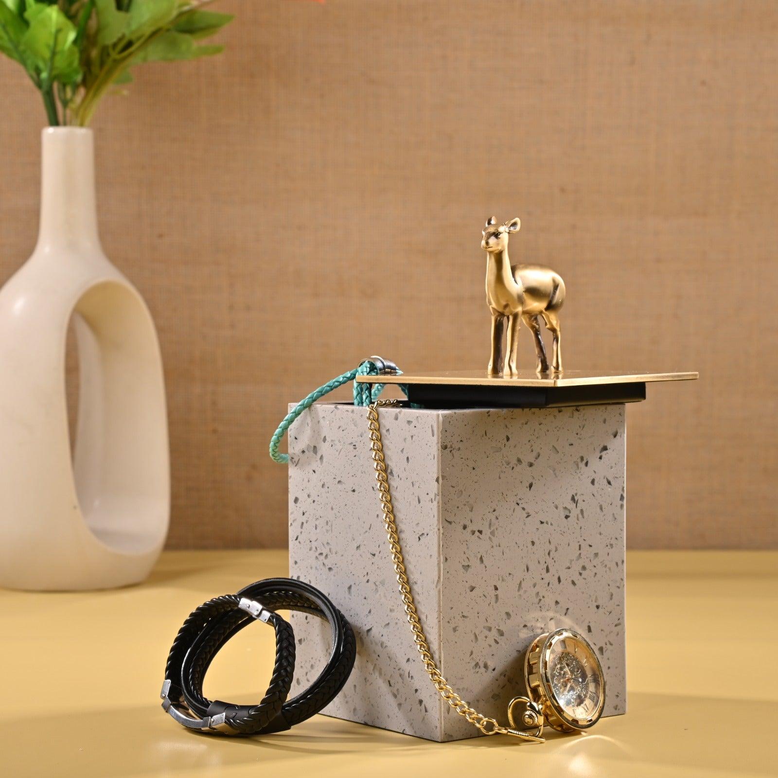 DECORATIVE BRASS STORAGE BOX - Smokey Cocktail