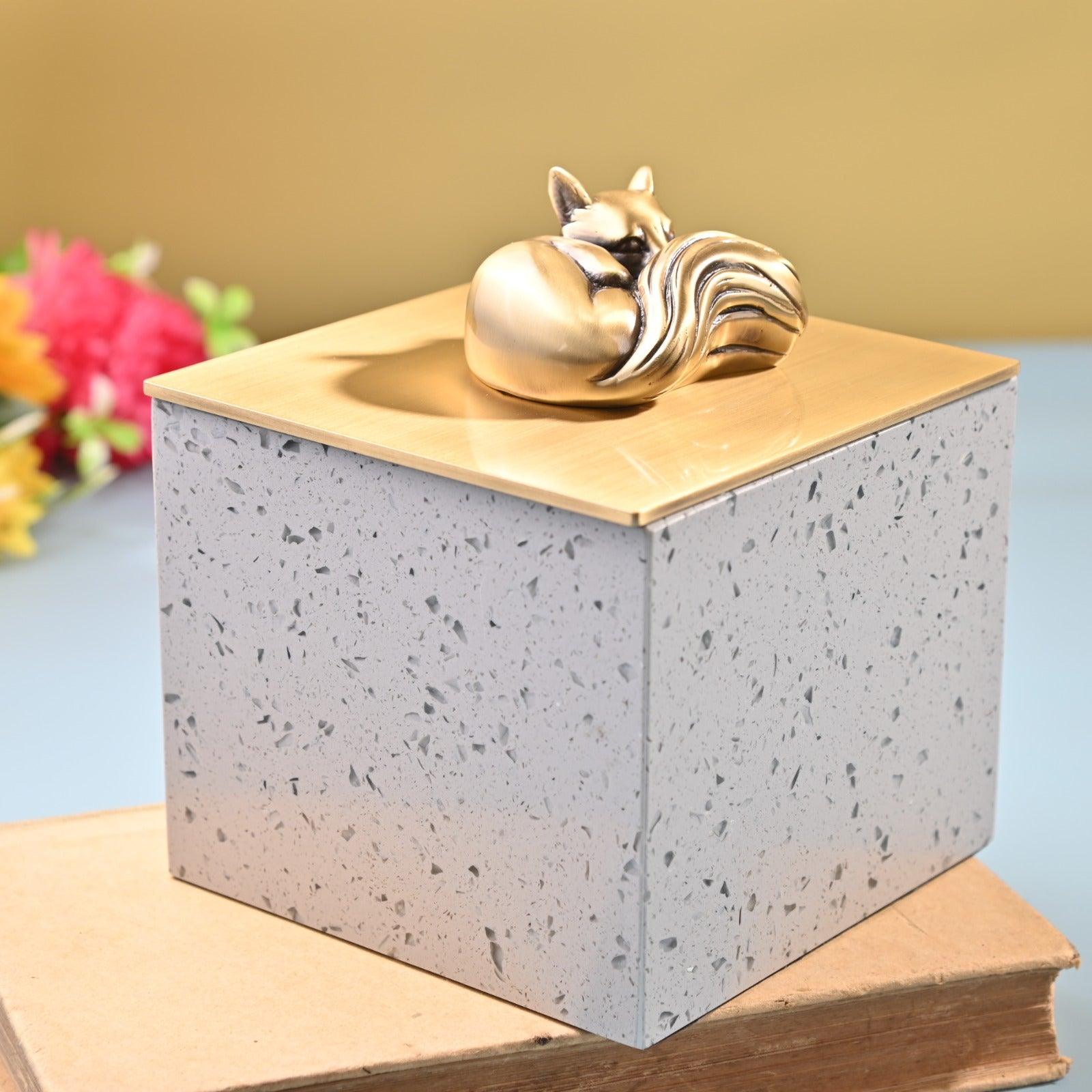 DECORATIVE BRASS STORAGE BOX - Smokey Cocktail