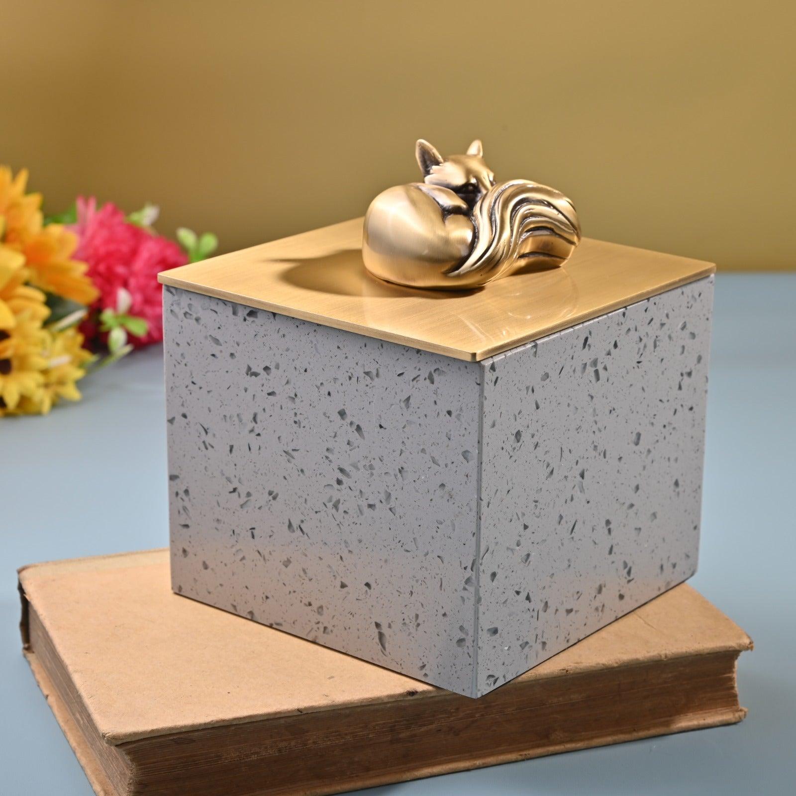 DECORATIVE BRASS STORAGE BOX - Smokey Cocktail