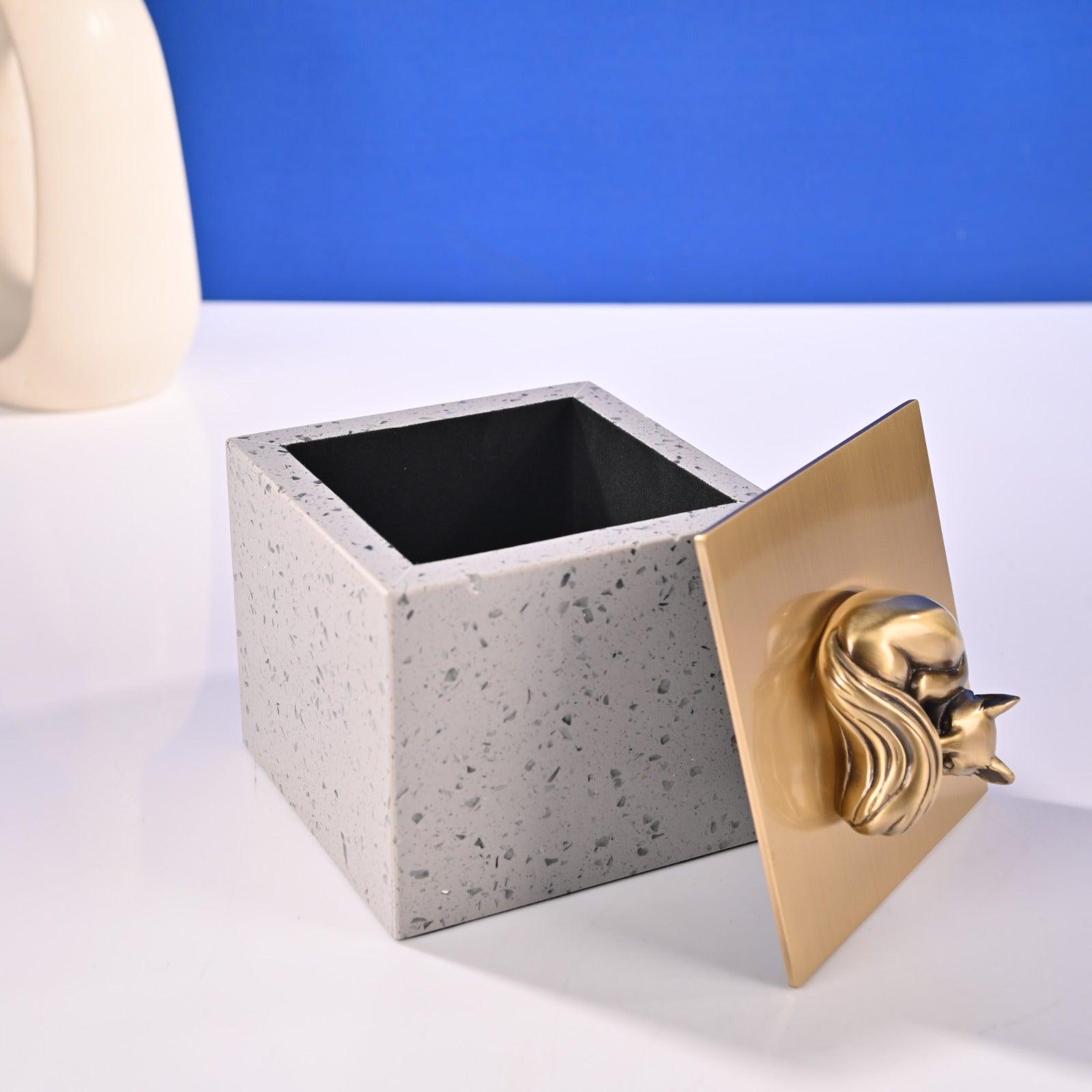 DECORATIVE BRASS STORAGE BOX - Smokey Cocktail