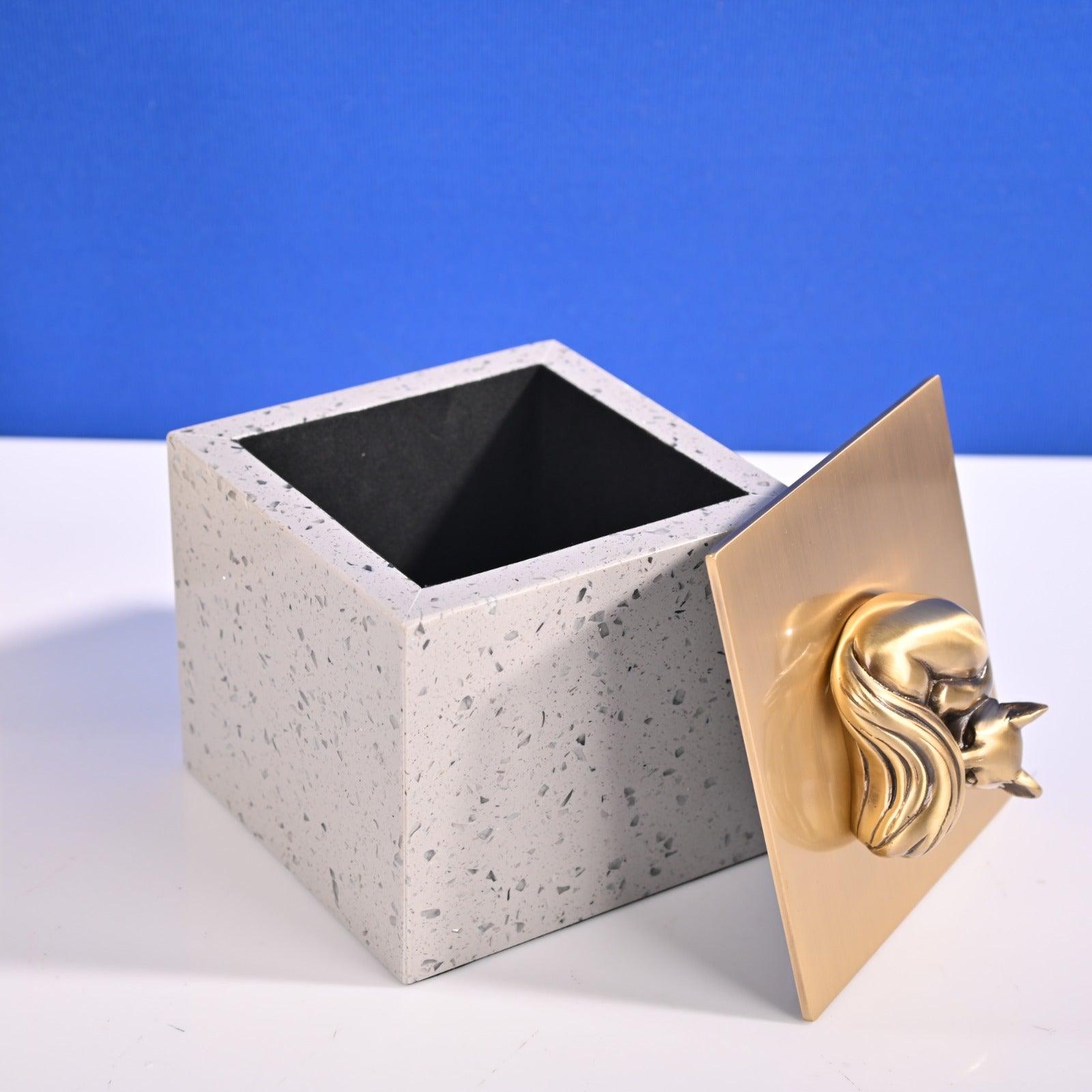 DECORATIVE BRASS STORAGE BOX - Smokey Cocktail