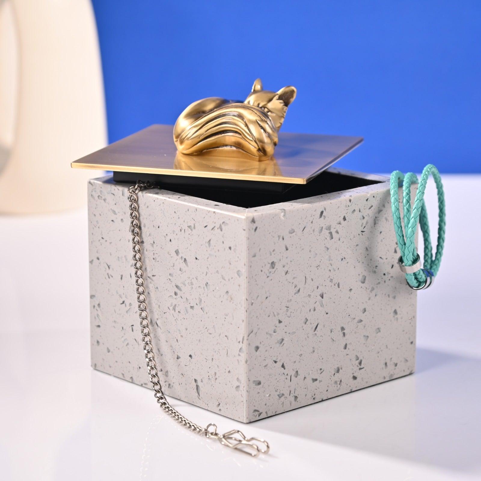 DECORATIVE BRASS STORAGE BOX - Smokey Cocktail