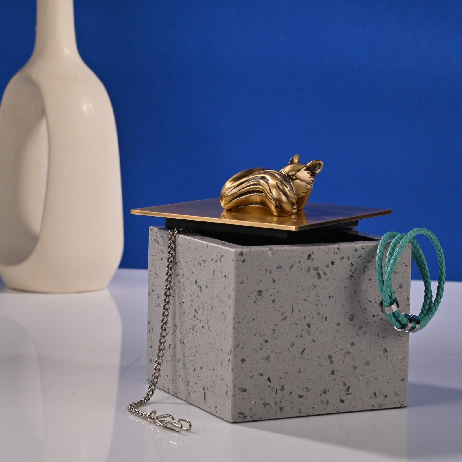 DECORATIVE BRASS STORAGE BOX - Smokey Cocktail
