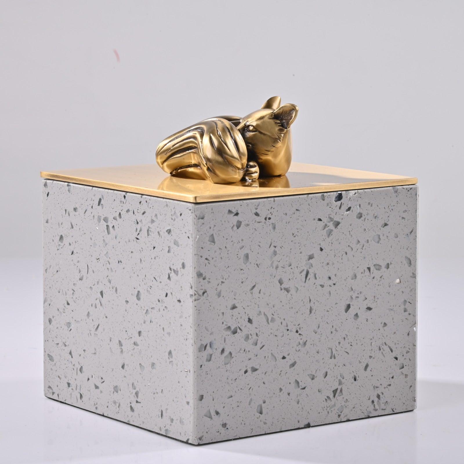 DECORATIVE BRASS STORAGE BOX - Smokey Cocktail