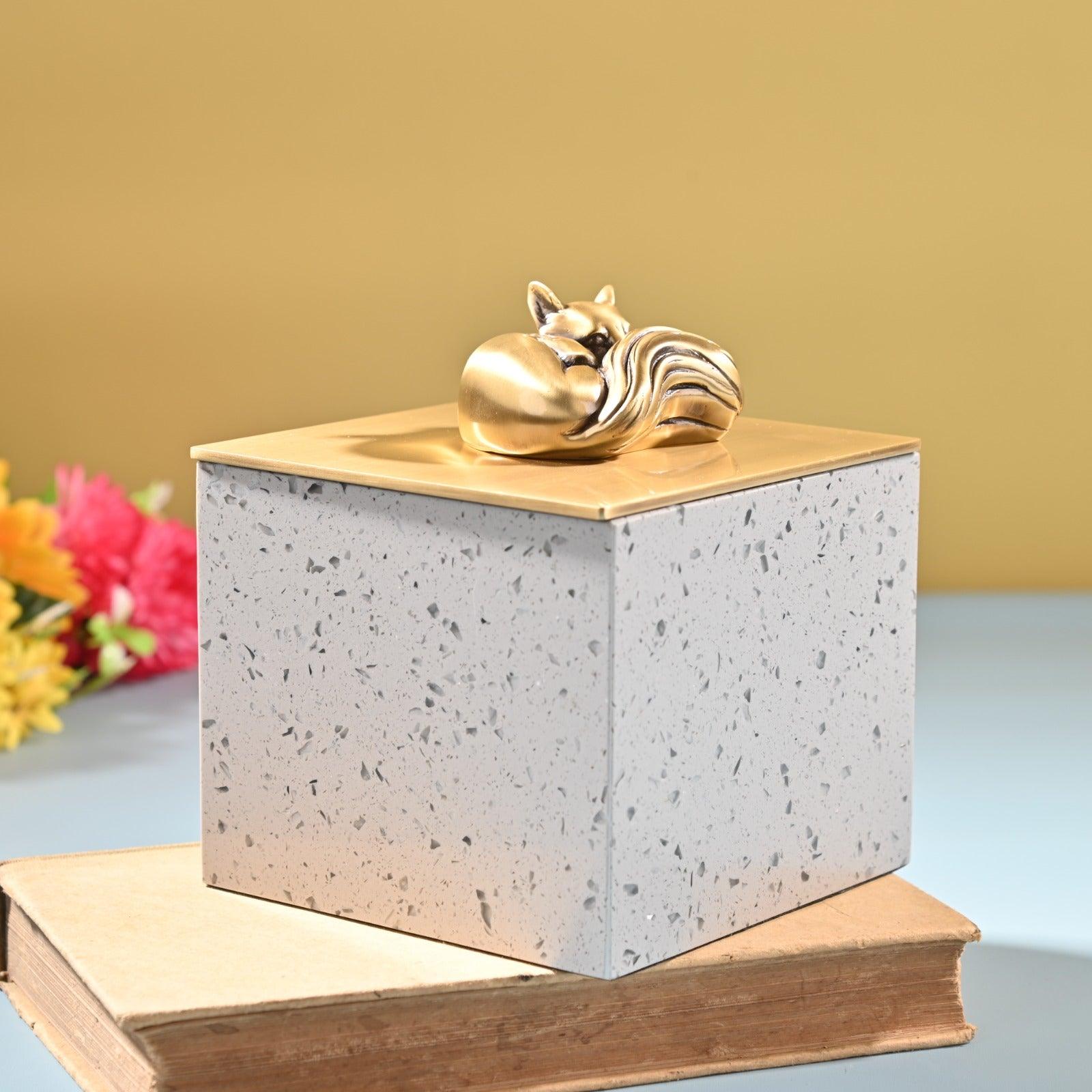 DECORATIVE BRASS STORAGE BOX - Smokey Cocktail