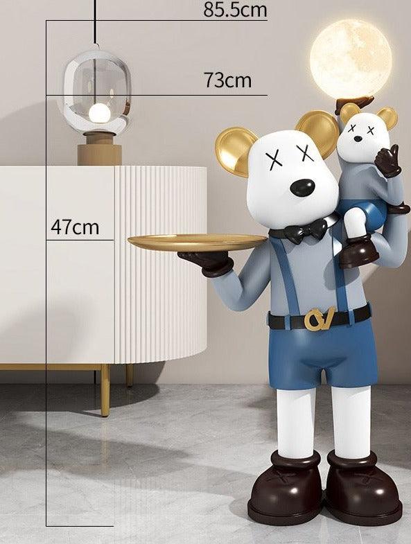 CUTE LED BEAR DECOR WITH TRAY - Smokey Cocktail