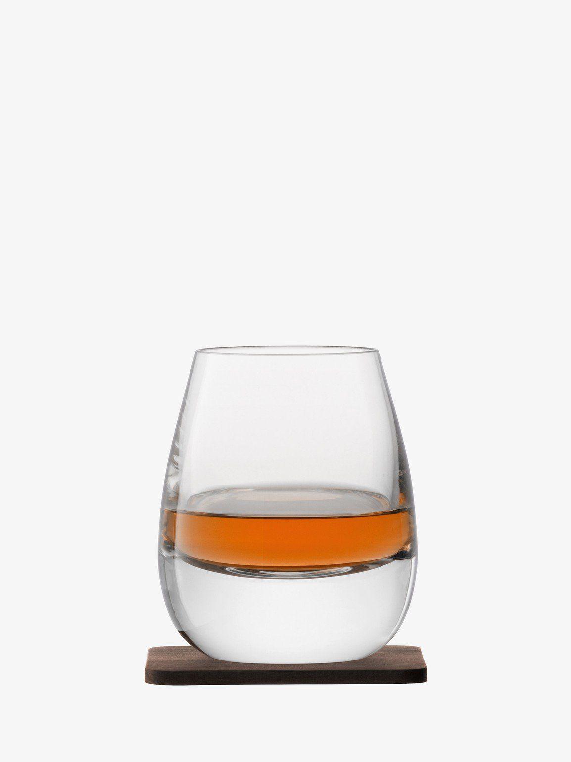 LSA Whiskey Islay Tumbler & Walnut Coaster - Set of 2 - Smokey Cocktail