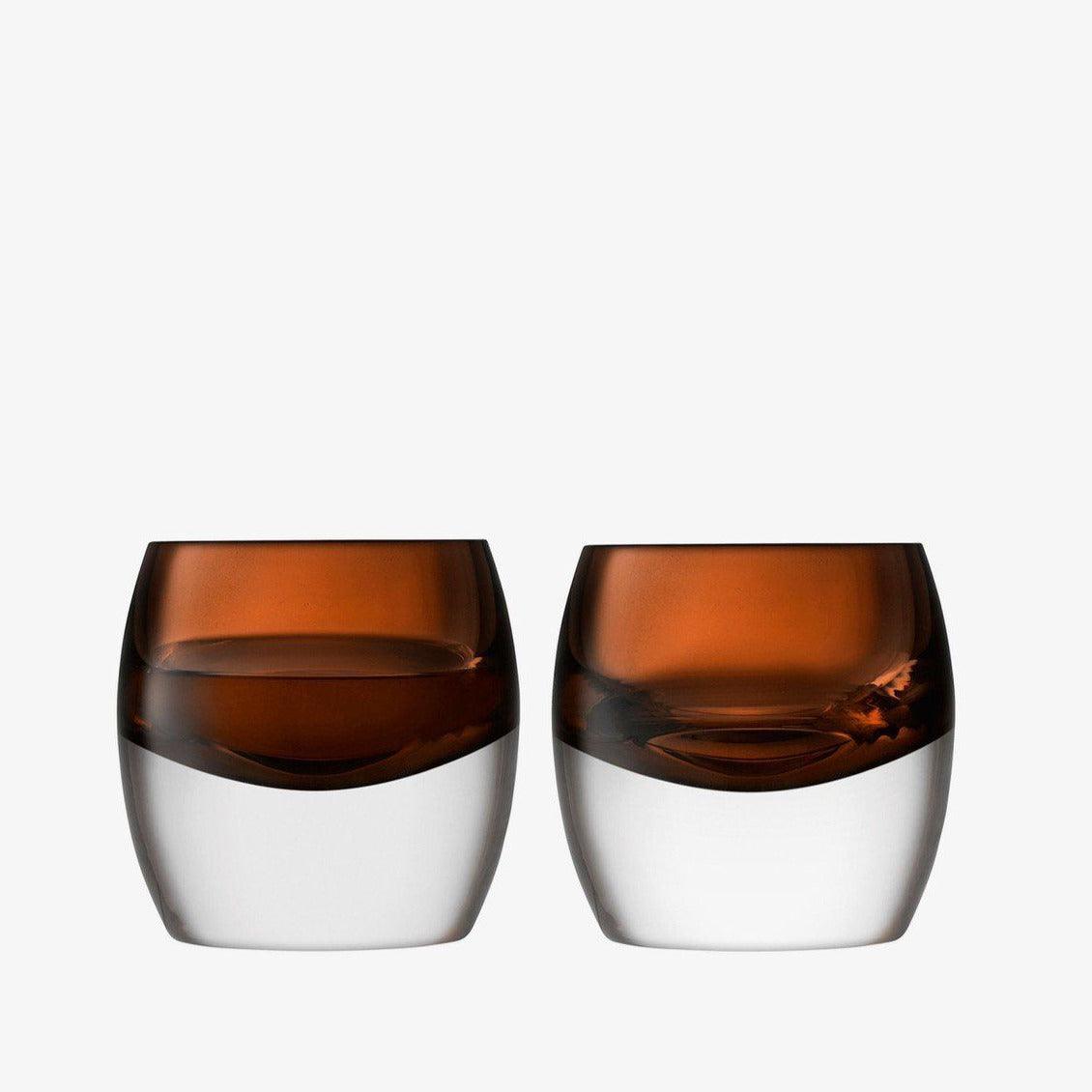 LSA Whiskey Club Tumbler Peat Brown - Set of 2 - Smokey Cocktail