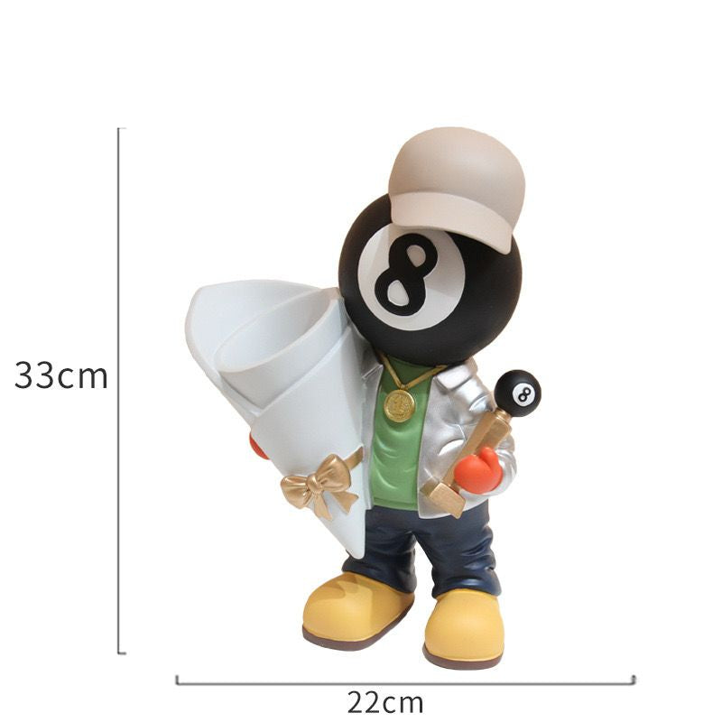 Billiards Character Flower Vase