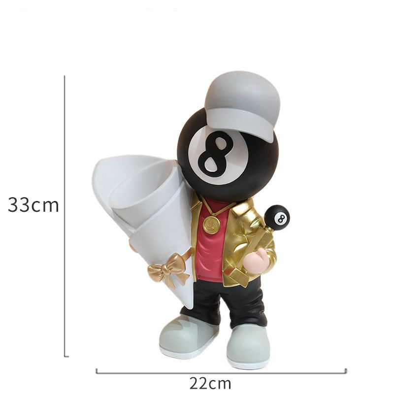 Billiards Character Flower Vase
