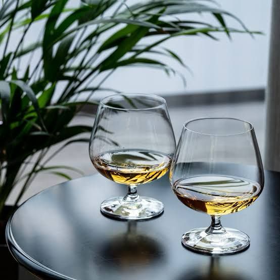 Cognac Crystal Glass - Set Of 6