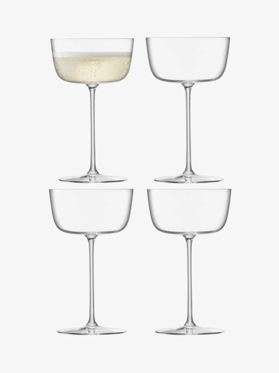 LSA - Borough Cocktail Crystal Glass - Set Of 4 - Made In Poland
