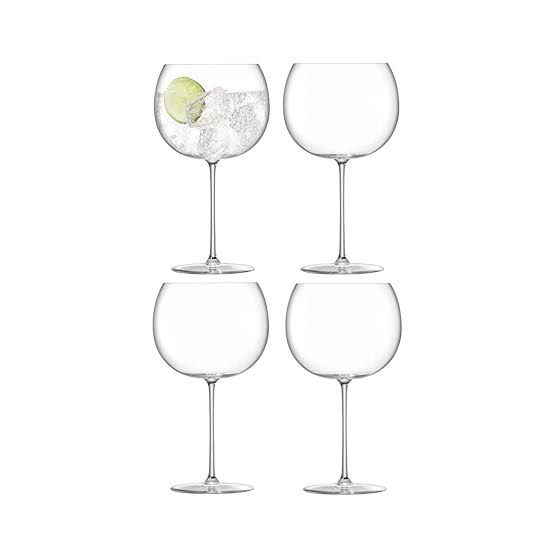 LSA - Borough Crystal Balloon Glass - Set Of 4 - Made In Poland