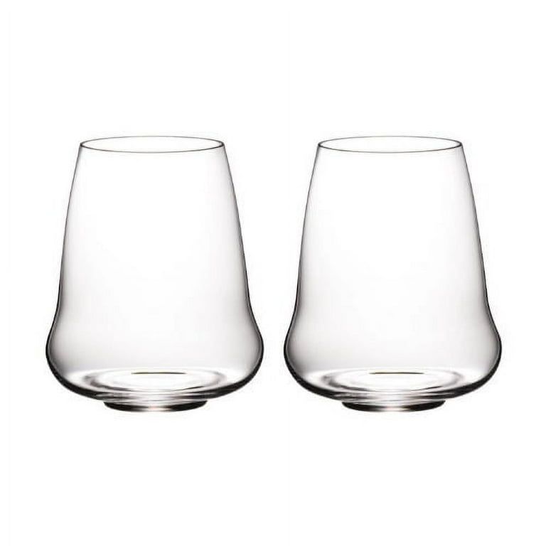 Riedel Stemless Wings Riesling/Champagne CRYSTAL GLASS - SET OF 2 - MADE IN GERMANY