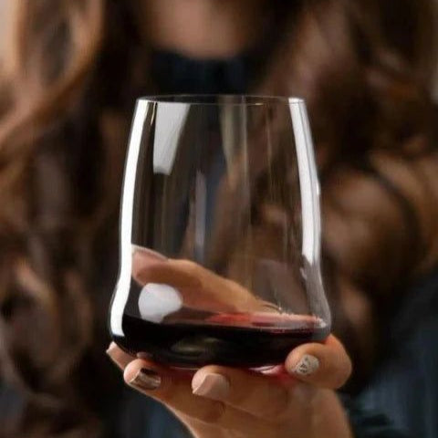 Riedel Stemless Wings Pinot Noir CRYSTAL GLASS - SET OF 2 - MADE IN GERMANY