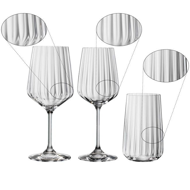 LifeStyle CRYSTAL GLASS - SET OF 12 - MADE IN GERMANY