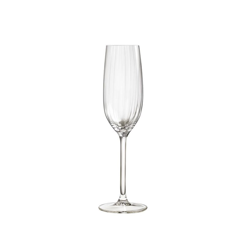 Striped Flute Glass - Set of 6