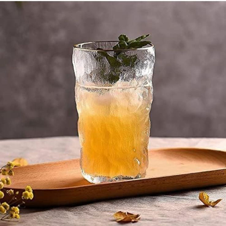 Glacier Tall Glass With Gold Rim - Set of 6