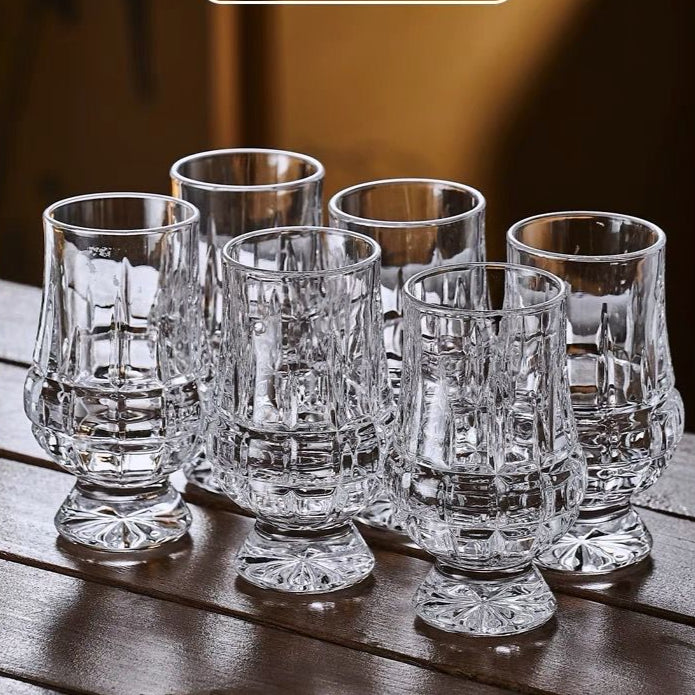 Diamond Cut Whiskey Tasting Glass - Set Of 6