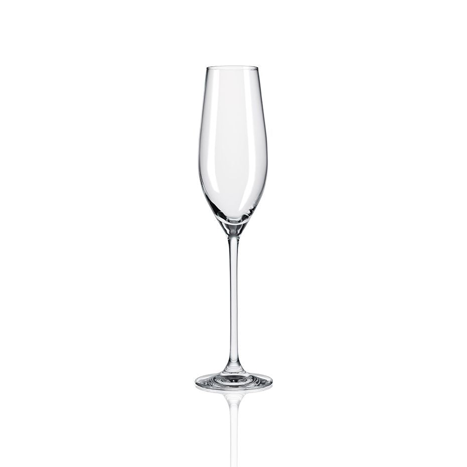 Celebration21 - Crystal Champagne Flute Glass - Set Of 6 - Made In Slovakia