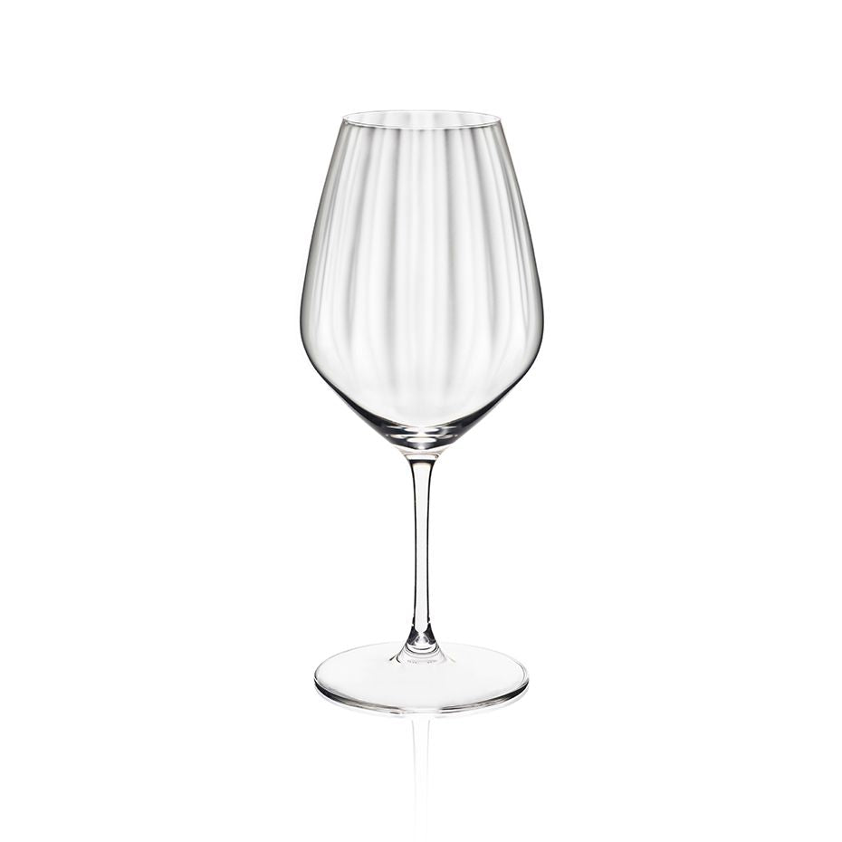 Optical57 - Crystal Wine Glass - Set Of 6 - Made In Slovakia