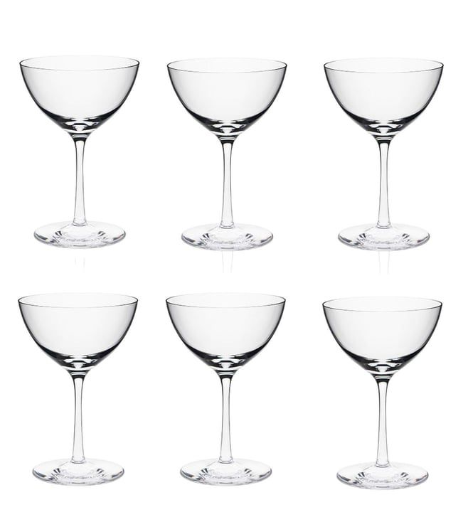 Nick & Nora Crystal Glass - Set Of 6 - Made In Slovakia