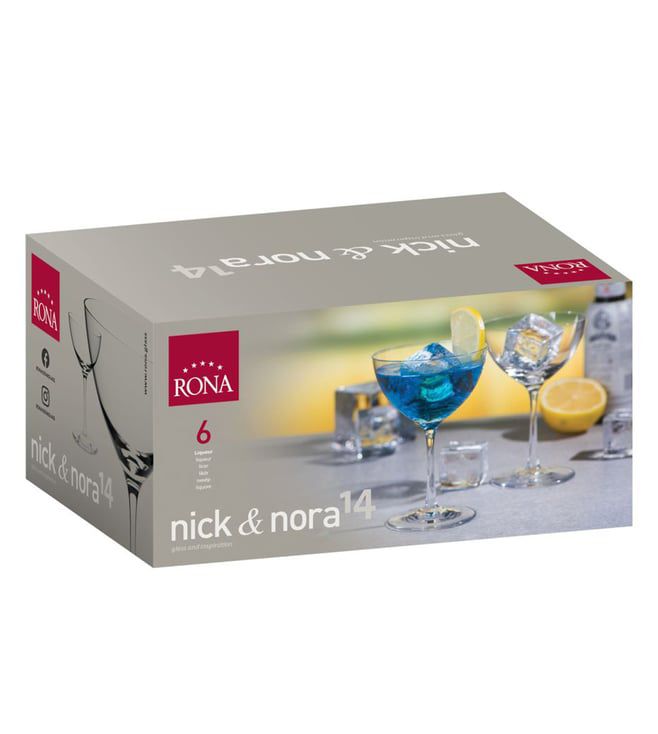 Nick & Nora Crystal Glass - Set Of 6 - Made In Slovakia