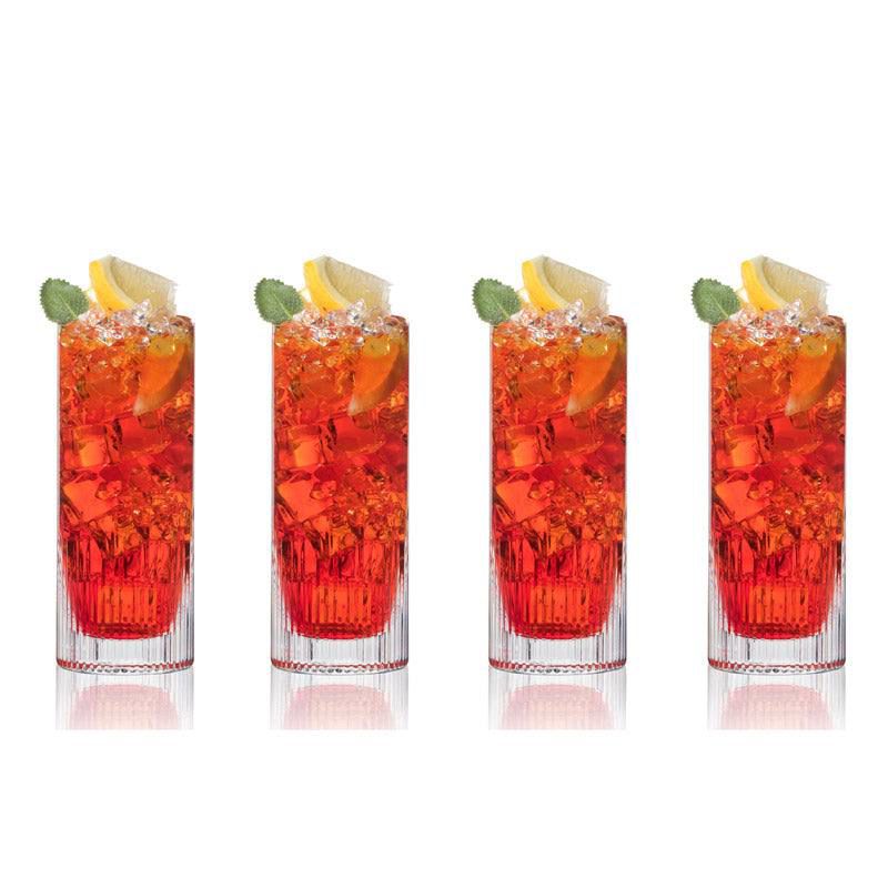 Luxury DIAMOND Crystal Tall Glass - Set of 4 - Made In Slovakia