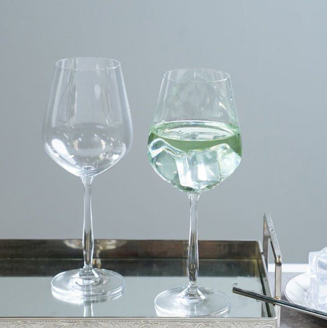 Gourmet White Wine Crystal Glass -  Set Of 4 - Made In Czech Republic