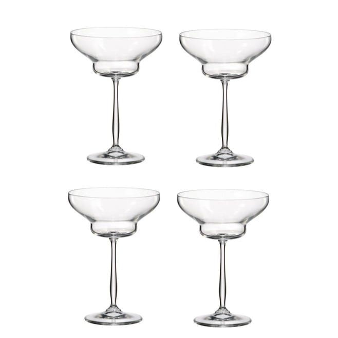 Gourmet Crystal Margarita Glass - Set Of 4 - Made In Czech Republic
