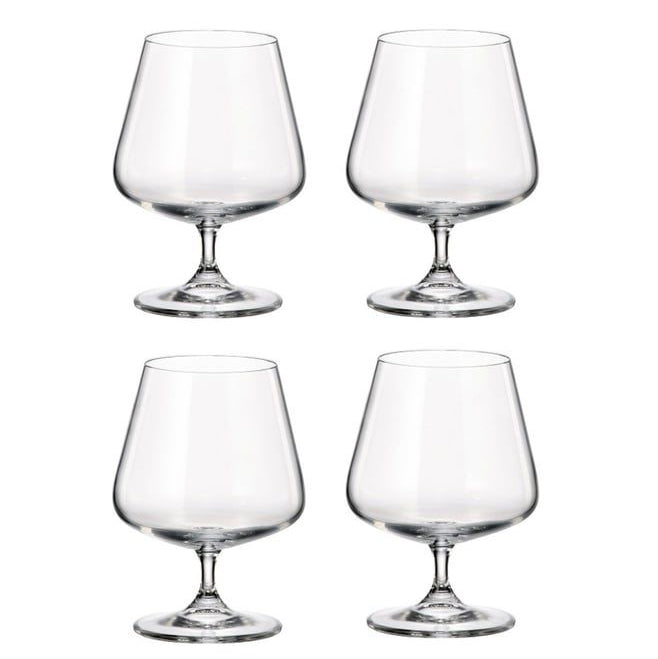 Gourmet Brandy/Cognac Crystal Glass - Set Of 4 - Made in Czech Republic