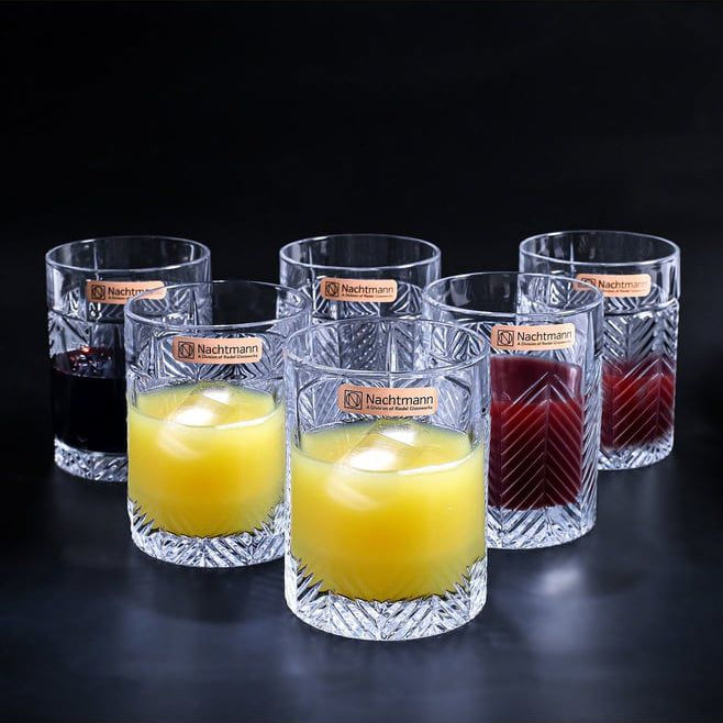 FishBone Crystal Whiskey Glass - Set Of 6 - Made in Germany