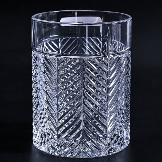 FishBone Crystal Whiskey Glass - Set Of 6 - Made in Germany